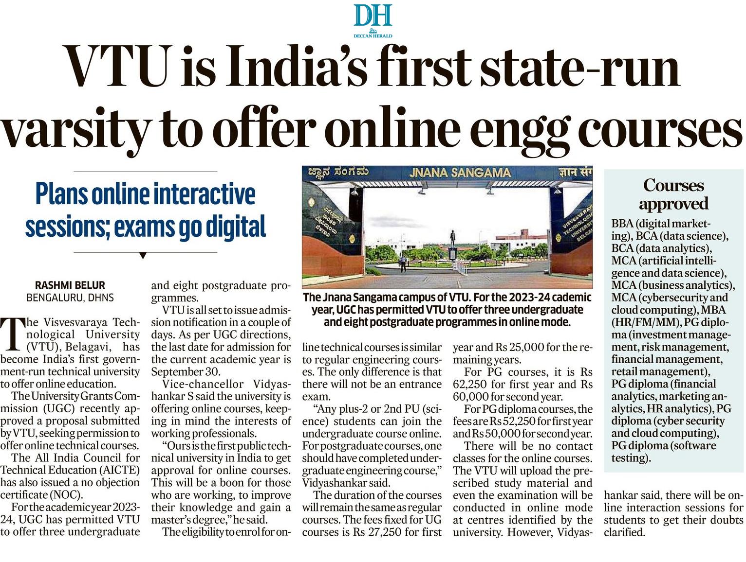 VTU Online Degree Program